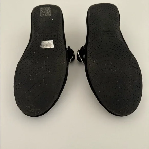 Alaïa black suede ballet flats with strap and rubber sole - so 35 - Picture 9 of 9